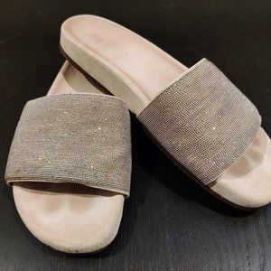 Cucinelli Monili One-Band Flat Sandal Slide